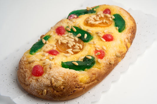 Coca de brioix amb fruita